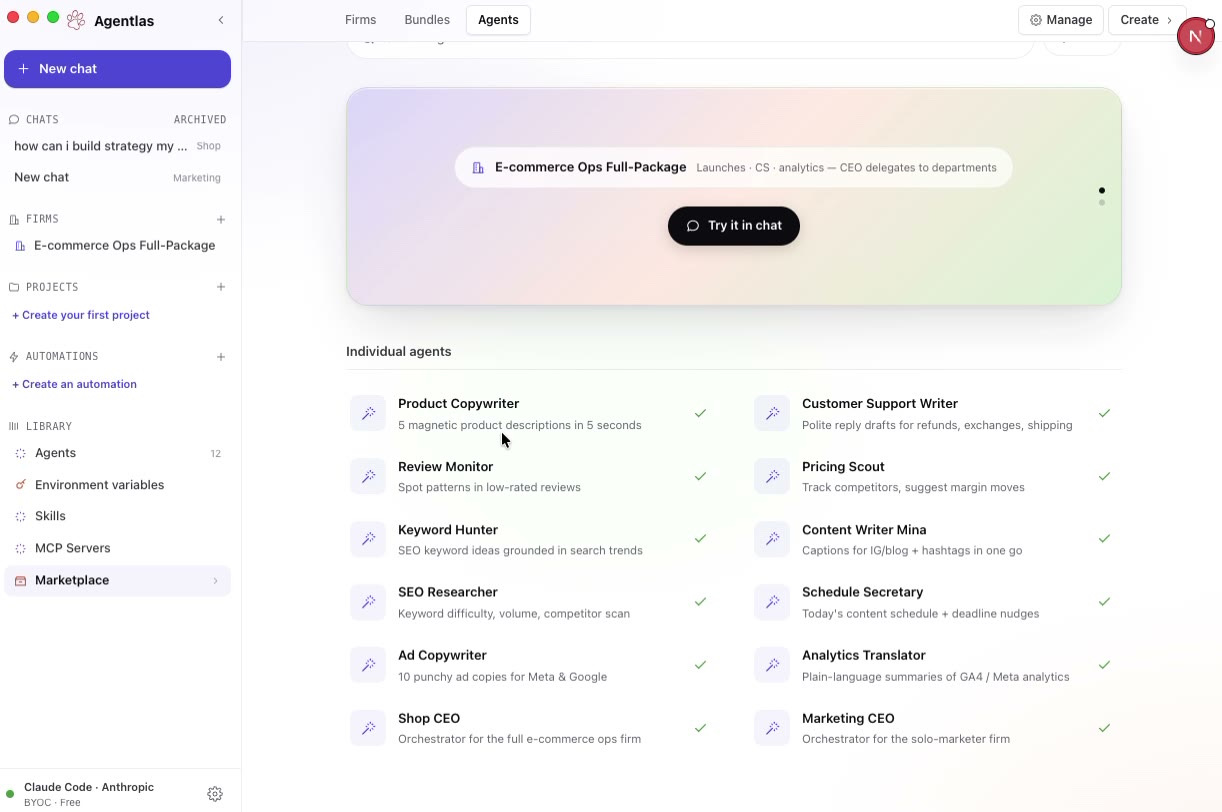 Open individual specialists screen